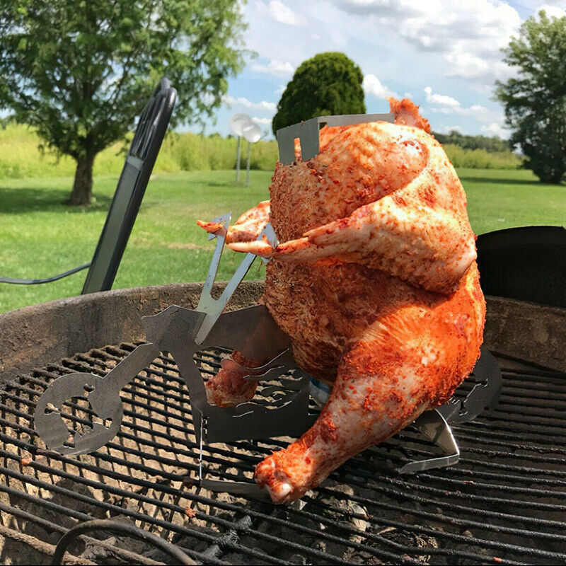 Motorcycle BBQ Chicken Stand