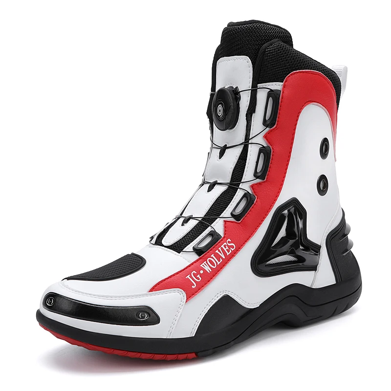 Motorcycle Boots Four Seasons High-Top Outdoor Riding Boots Fashion Protective Motorcycle Shoes Plus Size Off-Road