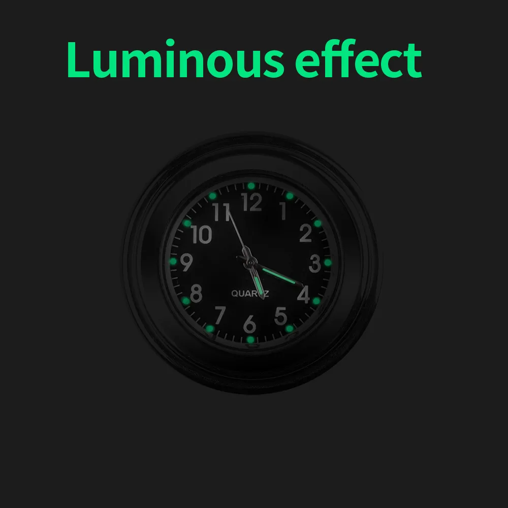 Motorcycle Clock Chrome Waterproof Bike Handlebar Mount Quartz Watch Aluminum Luminous Clock Moto Accessories Universal Motorcycle Clock Chrome Waterproof Bike Handlebar Mount Quartz Watch Aluminum Luminous Clock Moto Accessories Universal