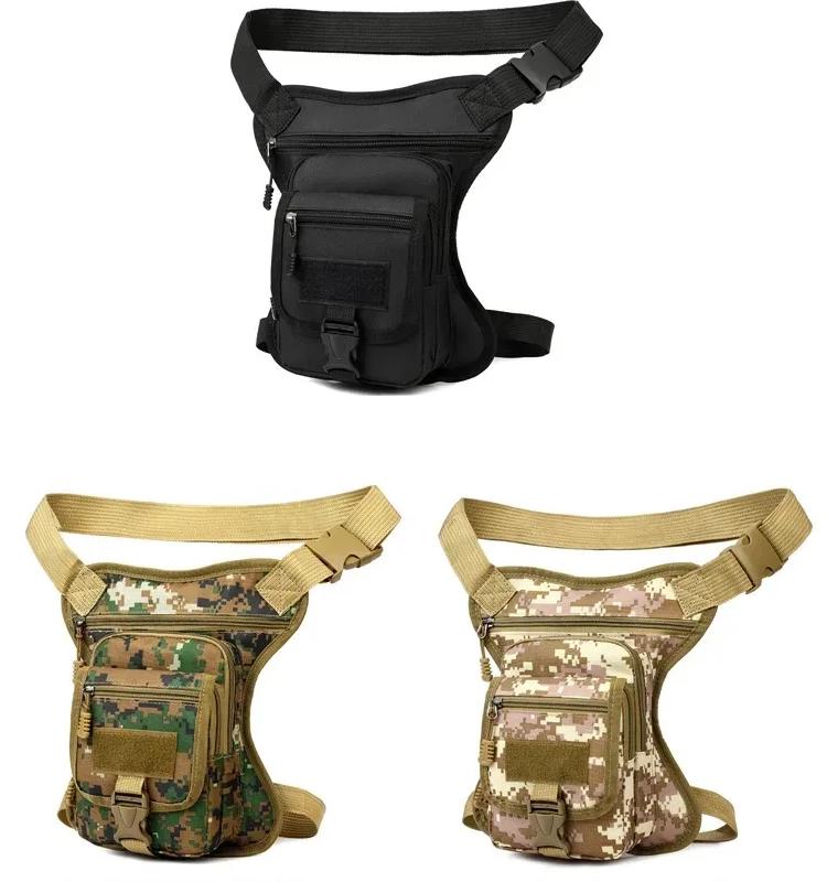 Motorcycle Drop Leg Bag Camouflage Waterproof Waist Bag Outdoor Multifunctional Travel Hiking Portable Motorcycle Leg