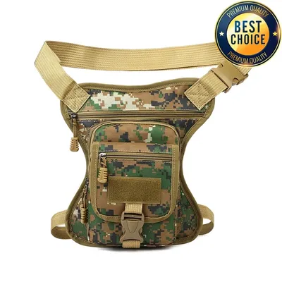 Motorcycle Drop Leg Bag Camouflage Waterproof Waist Bag Outdoor Multifunctional Travel Hiking Portable Motorcycle Leg