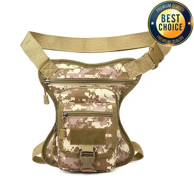 Motorcycle Drop Leg Bag Camouflage Waterproof Waist Bag Outdoor Multifunctional Travel Hiking Portable Motorcycle Leg