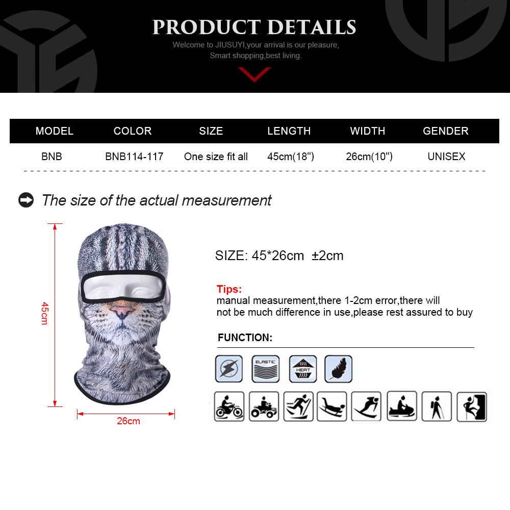 Motorcycle Face Mask Animal Headgear Motorcycle Face Mask Animal Headgear