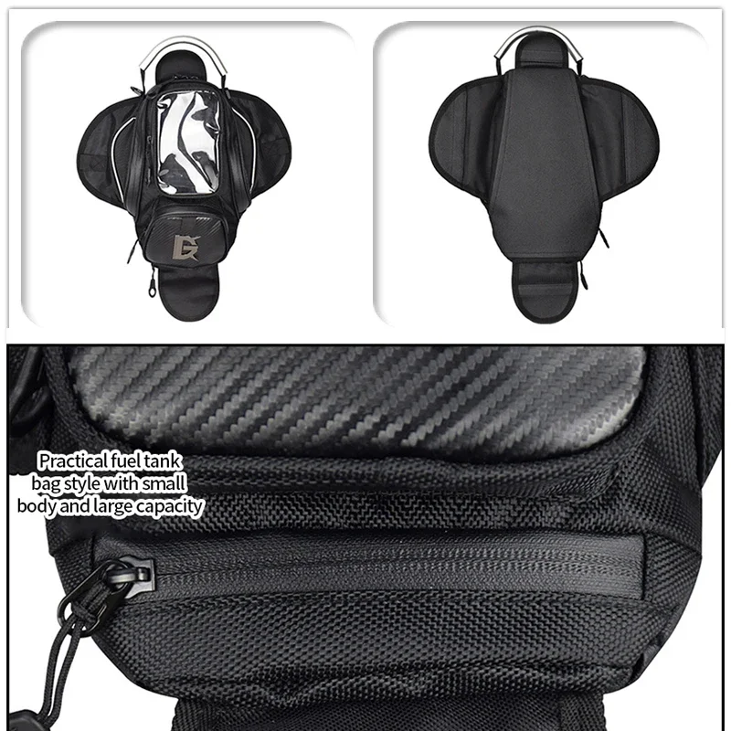 Motorcycle Fuel Tank Bag Touchable Navigation Magnet bag Motorbike Dust Bag Motorcycle Rider Satchel Fanny Pack