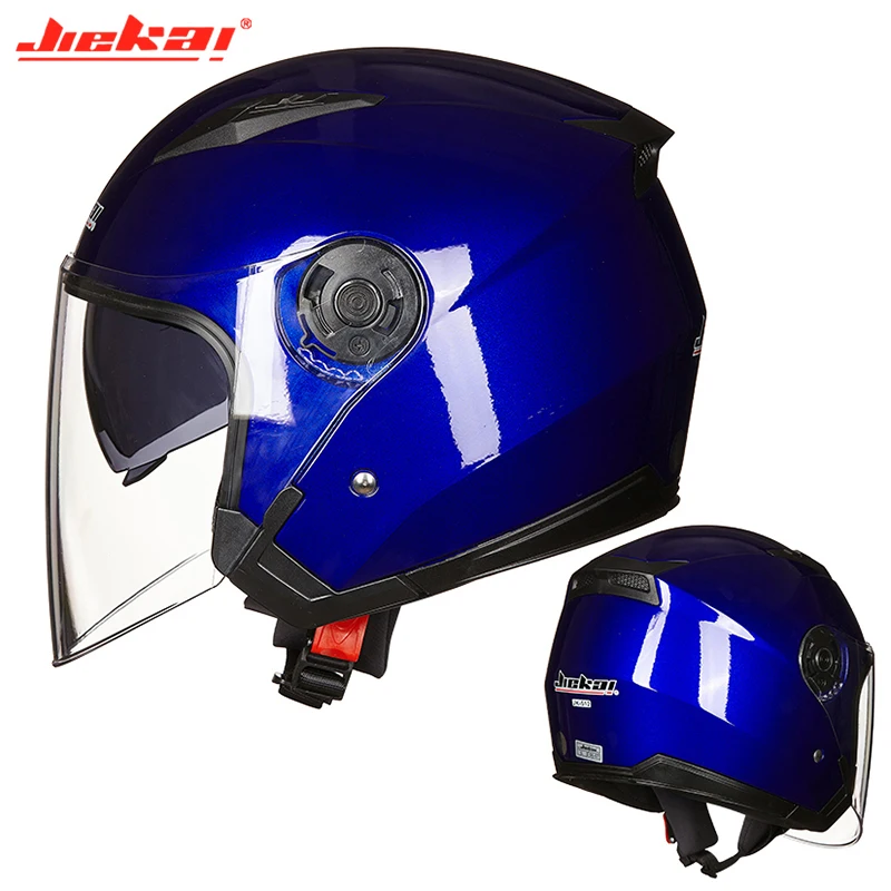 Motorcycle Half Helmet Dual Lens Scooter Moto Helmet