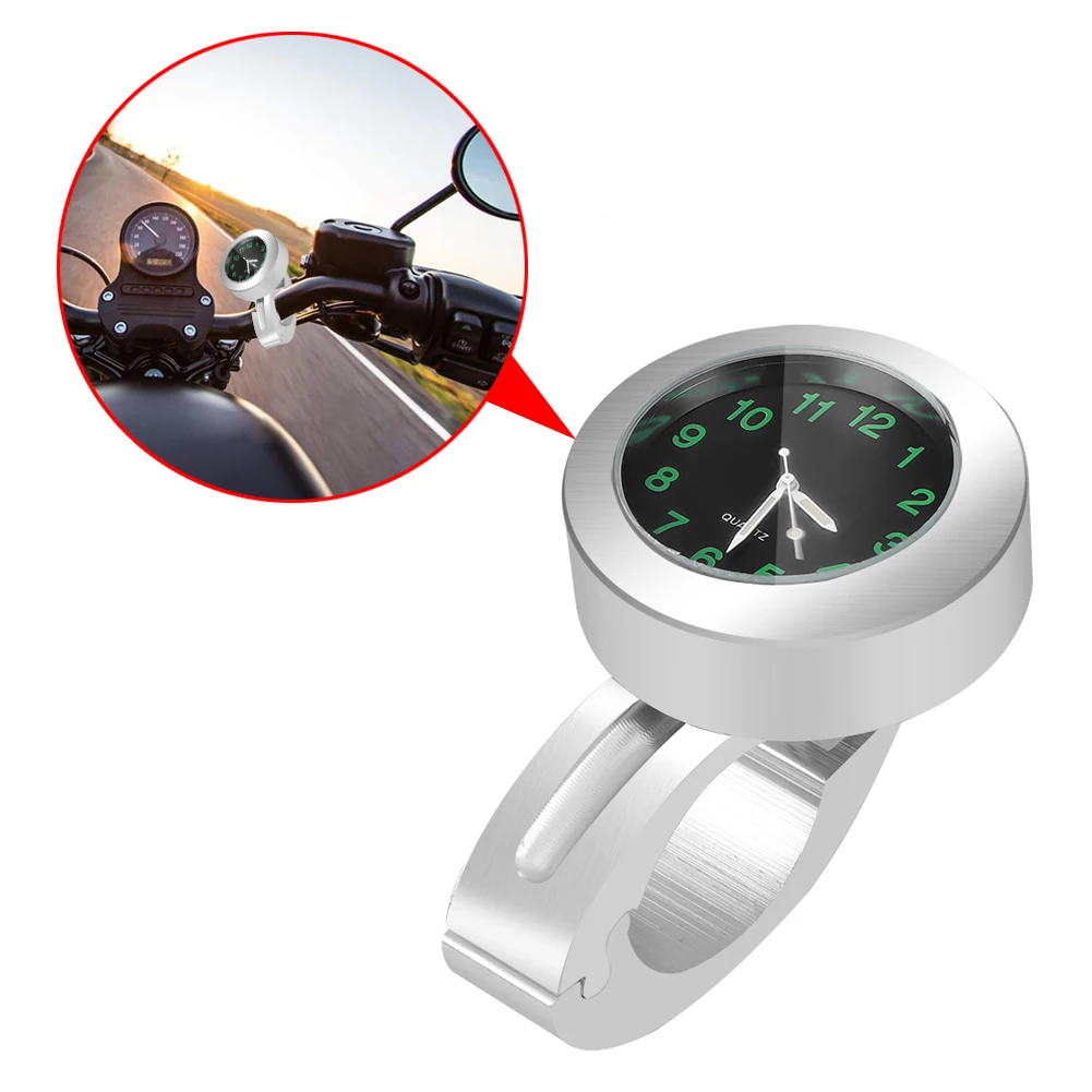 Motorcycle Handlebar Clock Durable Stainless Steel Refit Night Vision Waterproof Shockproof Buckle Watch For Motobike Motorcycle Handlebar Clock Durable Stainless Steel Refit Night Vision Waterproof Shockproof Buckle Watch For Motobike