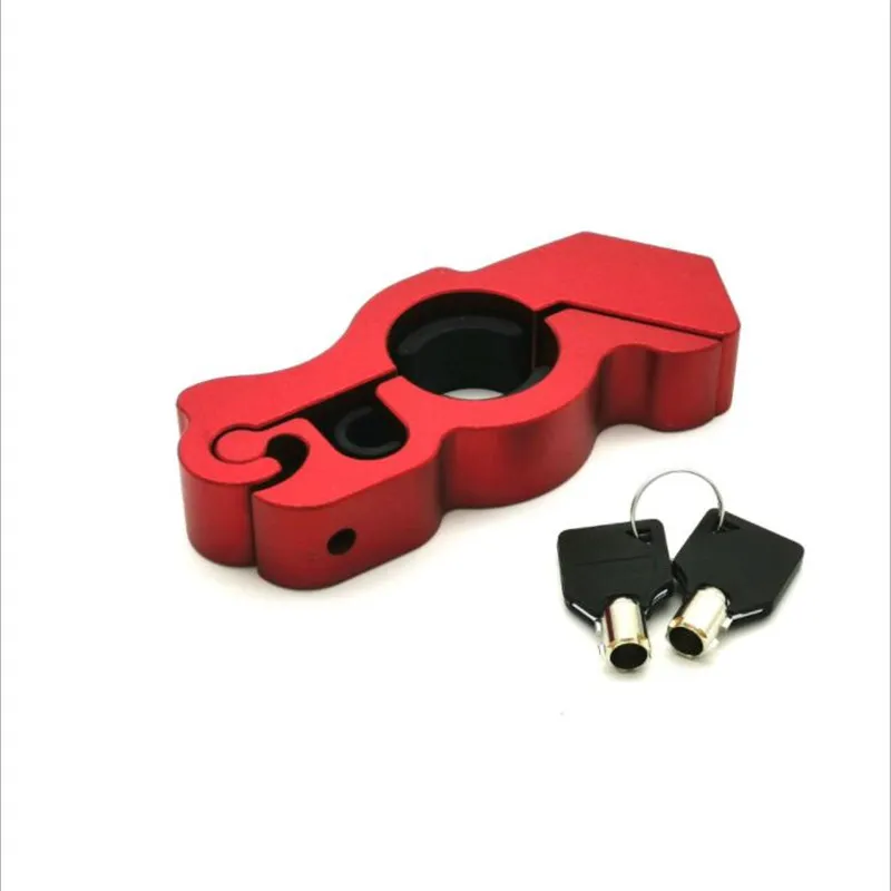 Motorcycle Handlebar Lock Handlebar Brake Handle Solid Lock Imitating Steal Lock Pull Rod ATV Dirt Street Bikes Anti