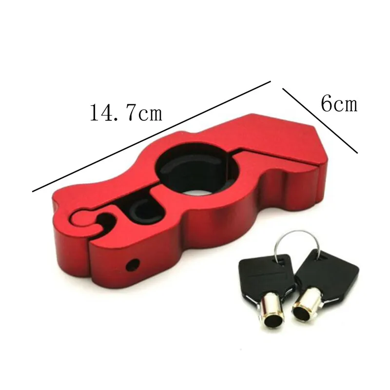 Motorcycle Handlebar Lock Handlebar Brake Handle Solid Lock Imitating Steal Lock Pull Rod ATV Dirt Street Bikes Anti