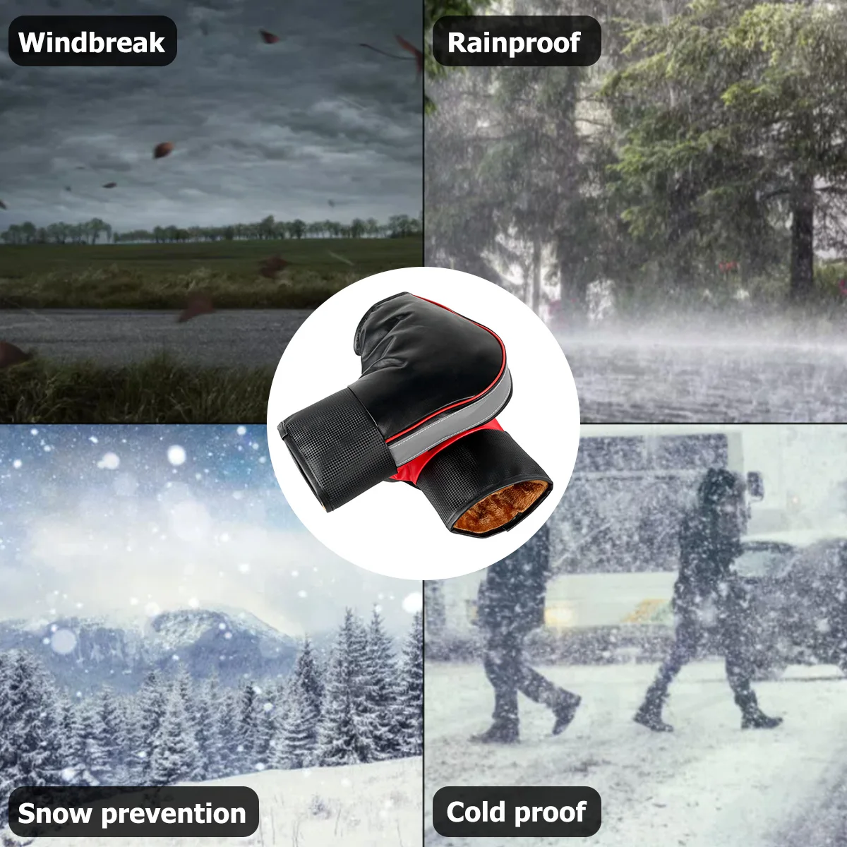 Motorcycle Handlebar Muffs Protective Motorcycle Scooter Thick Warm Grip Handle Bar Muff Rainproof Winter Warmer Gloves Motorcycle Handlebar Muffs Protective Motorcycle Scooter Thick Warm Grip Handle Bar Muff Rainproof Winter Warmer Gloves