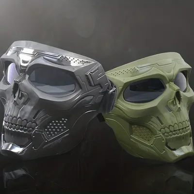 Motorcycle Skull Mask Wind Goggles Outdoor Sports Riding Glasses Halloween Props Windproof Tactical Mask