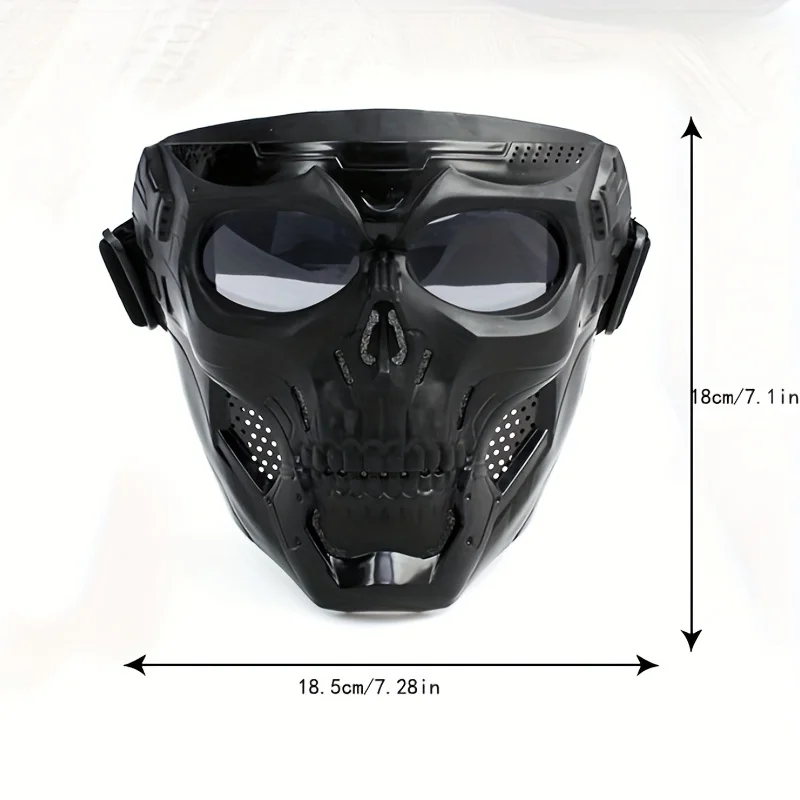 Motorcycle Skull Mask Wind Goggles Outdoor Sports Riding Glasses Halloween Props Windproof Tactical Mask