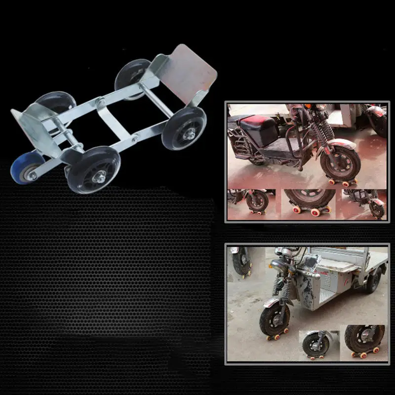 Motorcycle Tire Skates Motorcycle Carrier Tire Dolly With 5 Wheels Flat Tire And Blown Tire Self Rescue Trailer