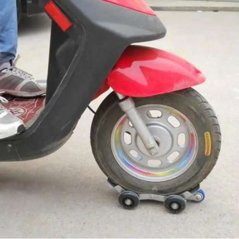 Motorcycle Tire Skates Motorcycle Carrier Tire Dolly With 5 Wheels Flat Tire And Blown Tire Self Rescue Trailer