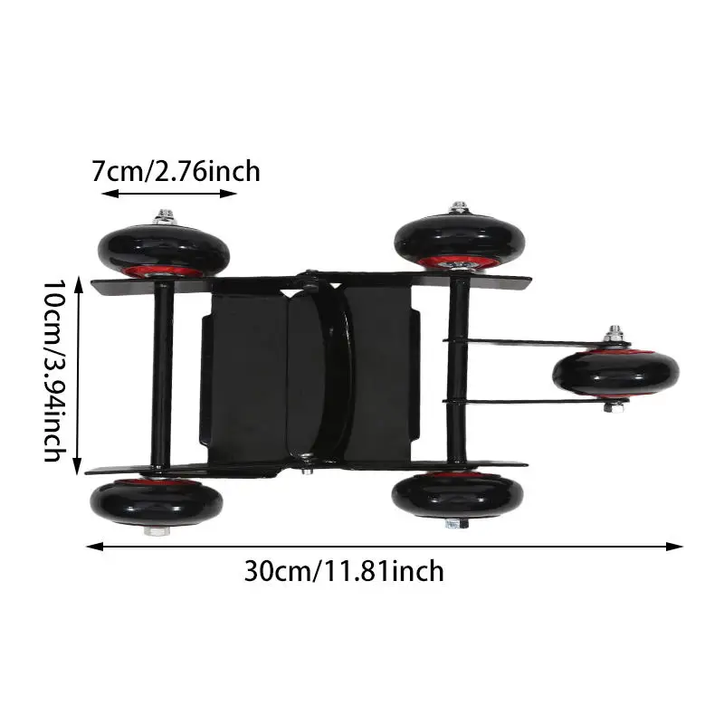 Motorcycle Tire Skates Motorcycle Carrier Tire Dolly With 5 Wheels Flat Tire And Blown Tire Self Rescue Trailer