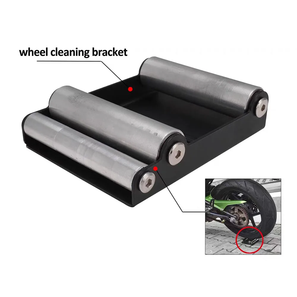 Motorcycle Universal Chain Clean Durable Roller Ramp Lift Tire Cleaning Stand Tire Wash Bracket Portable Motorcycle Universal Chain Clean Durable Roller Ramp Lift Tire Cleaning Stand Tire Wash Bracket Portable
