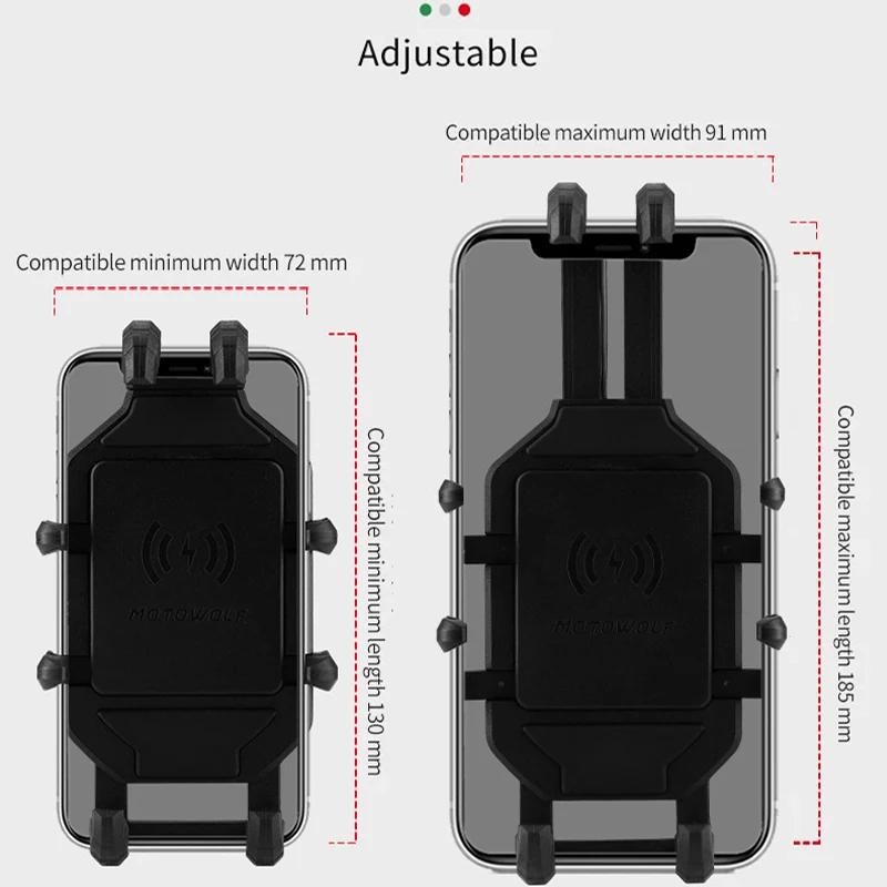 Motorcycle Wireless Charging Phone Holder Cradle 3.0 Quick Charger GPS Moto Support Cellphone Handlebar Mount for 4-7 Motorcycle Wireless Charging Phone Holder Cradle 3.0 Quick Charger GPS Moto Support Cellphone Handlebar Mount for 4-7