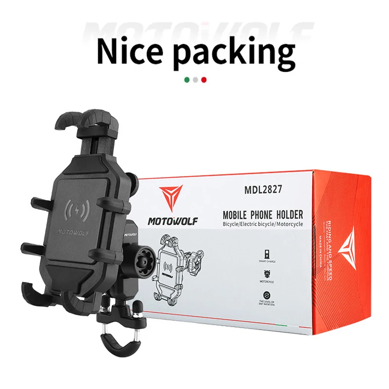 Motorcycle Wireless Charging Phone Holder Cradle 3.0 Quick Charger GPS Moto Support Cellphone Handlebar Mount for 4-7 Motorcycle Wireless Charging Phone Holder Cradle 3.0 Quick Charger GPS Moto Support Cellphone Handlebar Mount for 4-7