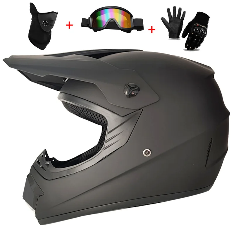 Motorcycle Youth Kids Child full Helmet Children Helmets Motocross Casco Moto Off-road Goggles Gloves Protective
