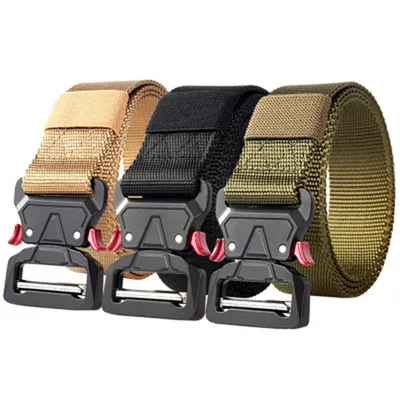 Mountaineering Outdoor Multifunctional Tactical Snake Eye Buckle Nylon Canvas Woven Universal Belt