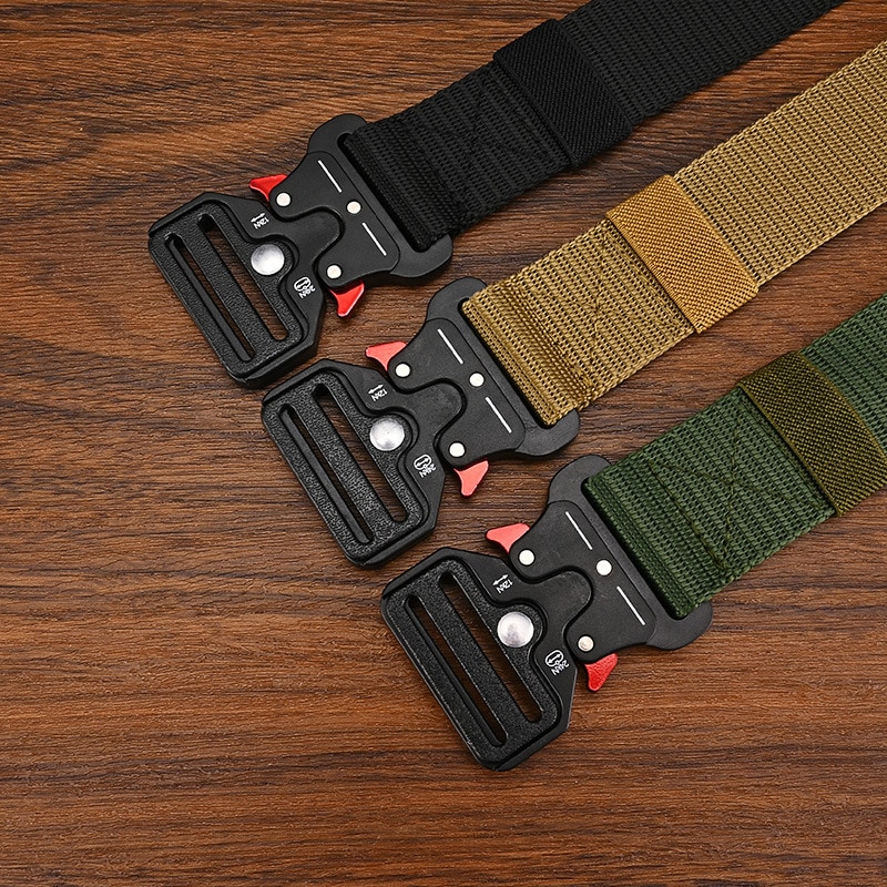 Mountaineering Outdoor Multifunctional Tactical Snake Eye Buckle Nylon Canvas Woven Universal Belt