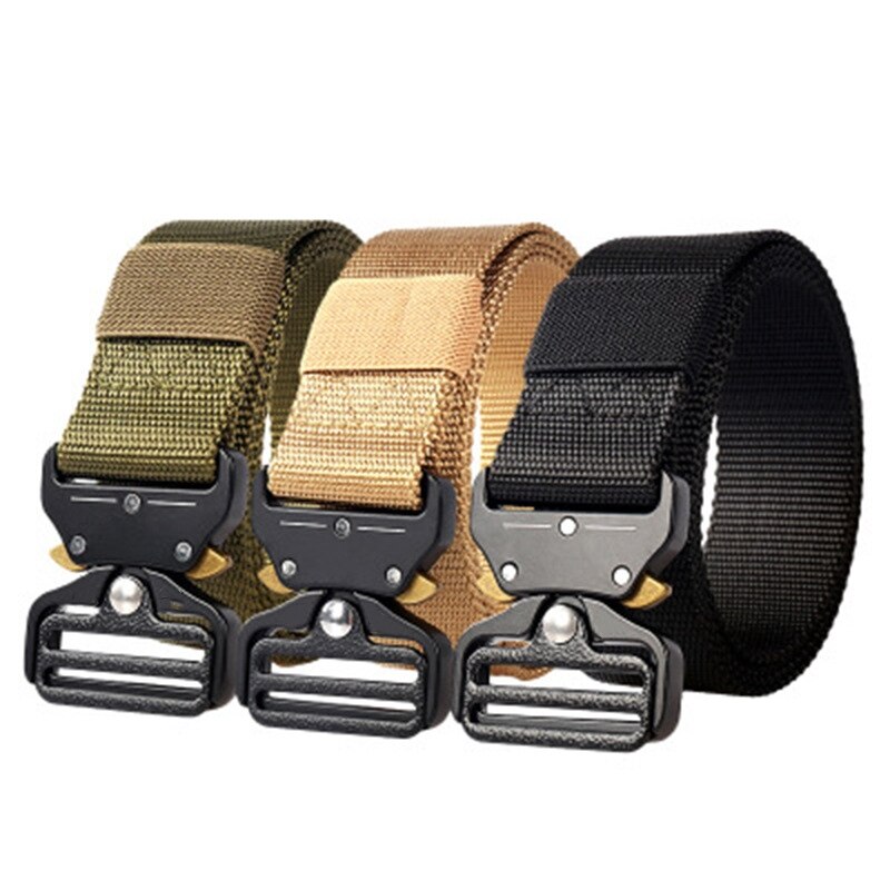 Mountaineering Outdoor Multifunctional Tactical Snake Eye Buckle Nylon Canvas Woven Universal Belt