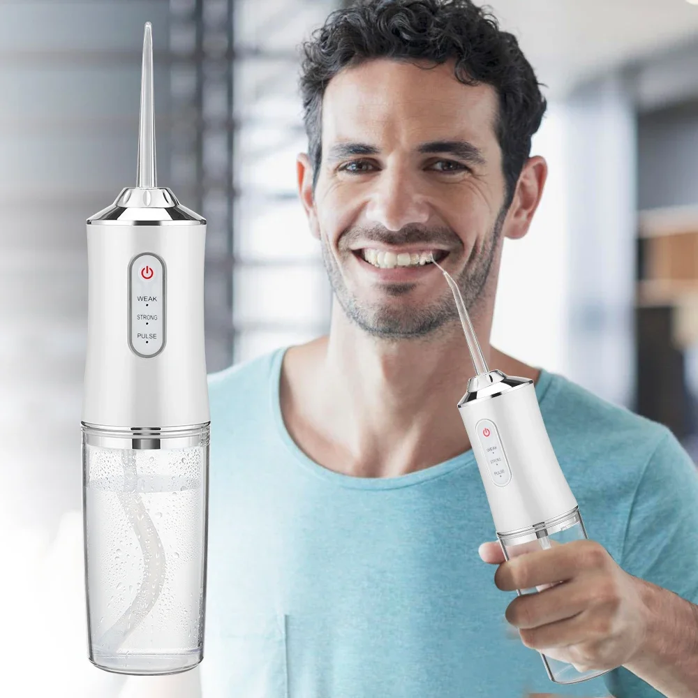 Mouth Washing Machine Powerful Portable Irrigator Dental Water Jet 3 Modes USB Rechargeable 4 Jet for Teeth Cleaning