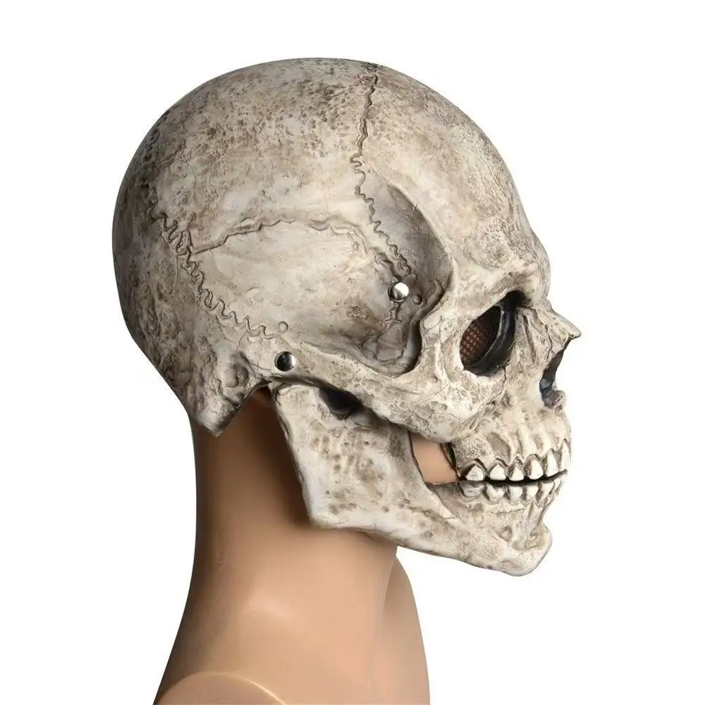 Movable Jaw Mask Non-Toxic Skull Mask Latex Headgear Tear-Resistant Full Head Skull Helmet For Outdoor Decorations Movable Jaw Mask Non-Toxic Skull Mask Latex Headgear Tear-Resistant Full Head Skull Helmet For Outdoor Decorations