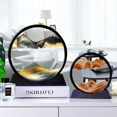 Moving Sand Art Picture Round Glass 3D Hourglass Deep Sea Sandscape In Motion Display Flowing Sand Frame For home Decor Moving Sand Art Picture Round Glass 3D Hourglass Deep Sea Sandscape In Motion Display Flowing Sand Frame For home Decor