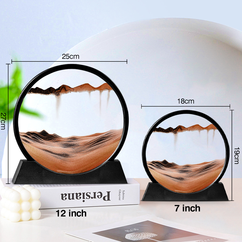 Moving Sand Art Picture Round Glass 3D Hourglass Deep Sea Sandscape In Motion Display Flowing Sand Frame For home Decor Moving Sand Art Picture Round Glass 3D Hourglass Deep Sea Sandscape In Motion Display Flowing Sand Frame For home Decor
