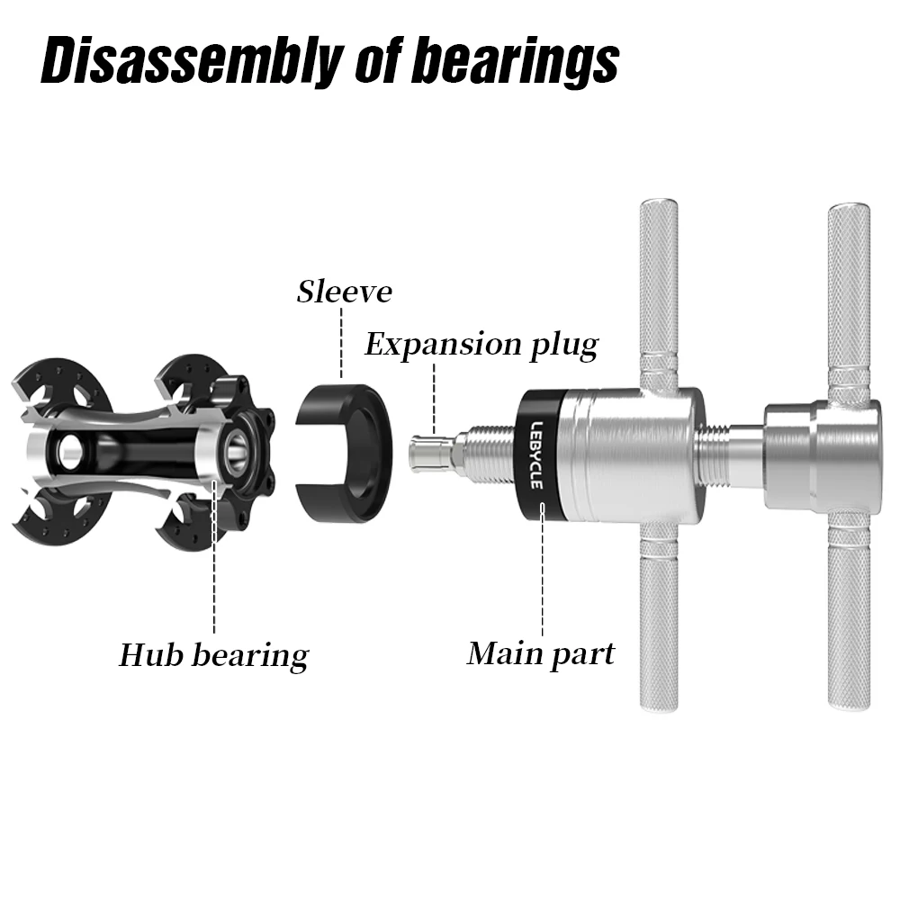 MTB Road Bicycle Hub Bearing Removal Tool Bike Hub Tower Base Removal Tool Removal Puller Bike Hub Bearing Repair Tool