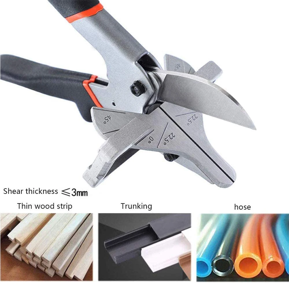 Multi Angle Miter Shear Cutter Adjustable 45-135 Degree Scissors with Replacement Blades Hand Cutting Tools For DIY
