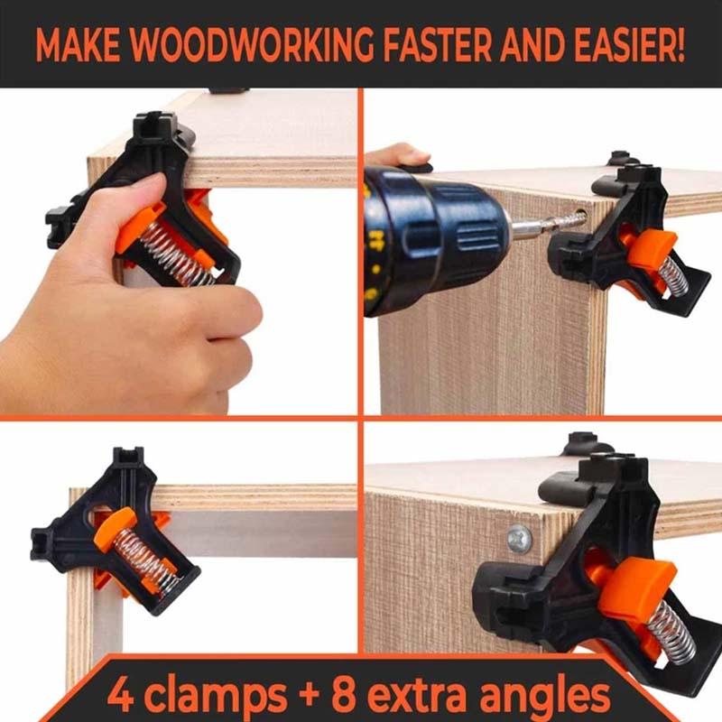 Multi Angle Woodworking Corner Clamps (4 pcs)