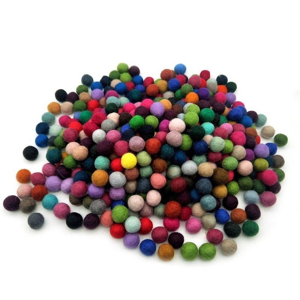 Multi Color Felt Wool Balls for Crafts