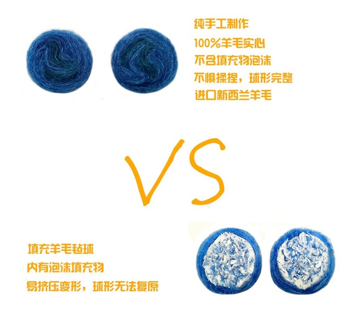 Multi Color Felt Wool Balls for Crafts