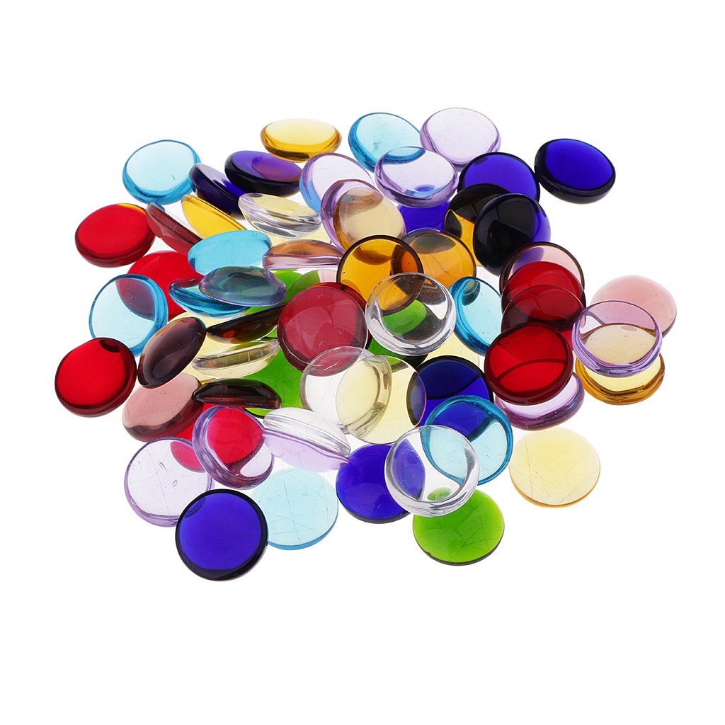 Multi Color Flat Glass Gems (100g) Multi Color Flat Glass Gems (100g)