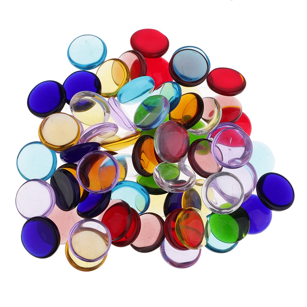 Multi Color Flat Glass Gems (100g) Multi Color Flat Glass Gems (100g)