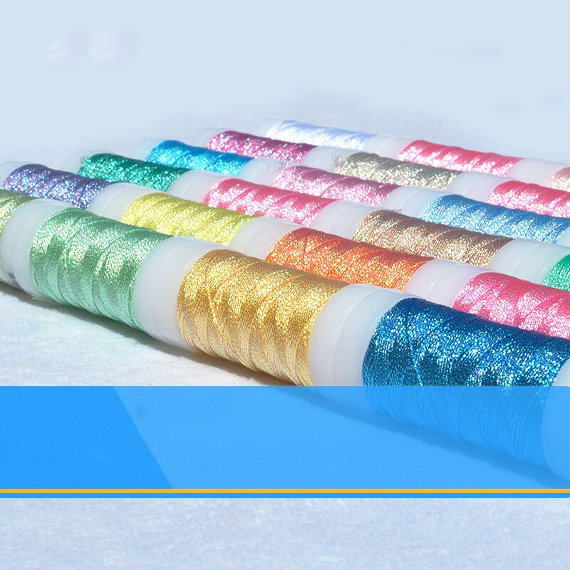 Multi Color Glitter Embroidery Thread