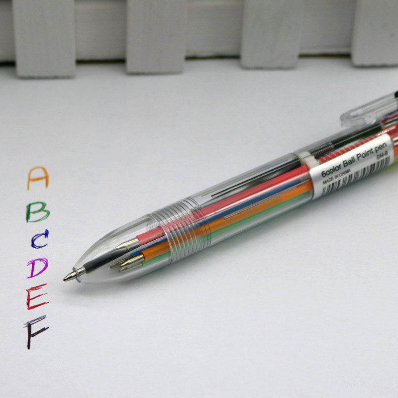 Multi Color Pen 6-Color 2PC Set Multi Color Pen 6-Color 2PC Set