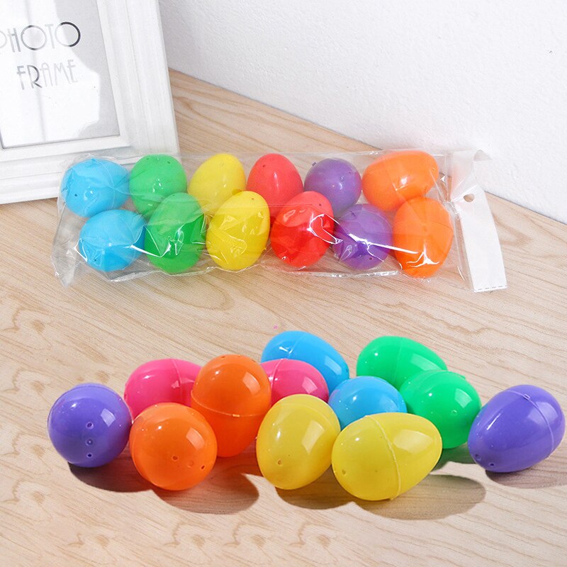Multi Color Plastic Egg Shells (12pcs)