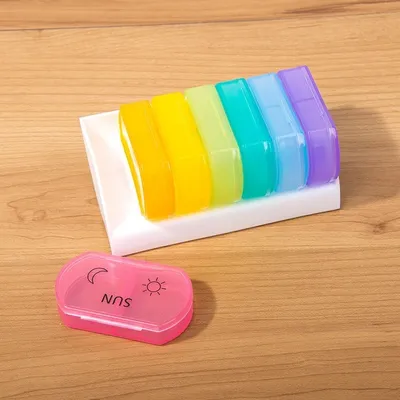 Multi Color Weekly Pill Holder Multi Color Weekly Pill Holder
