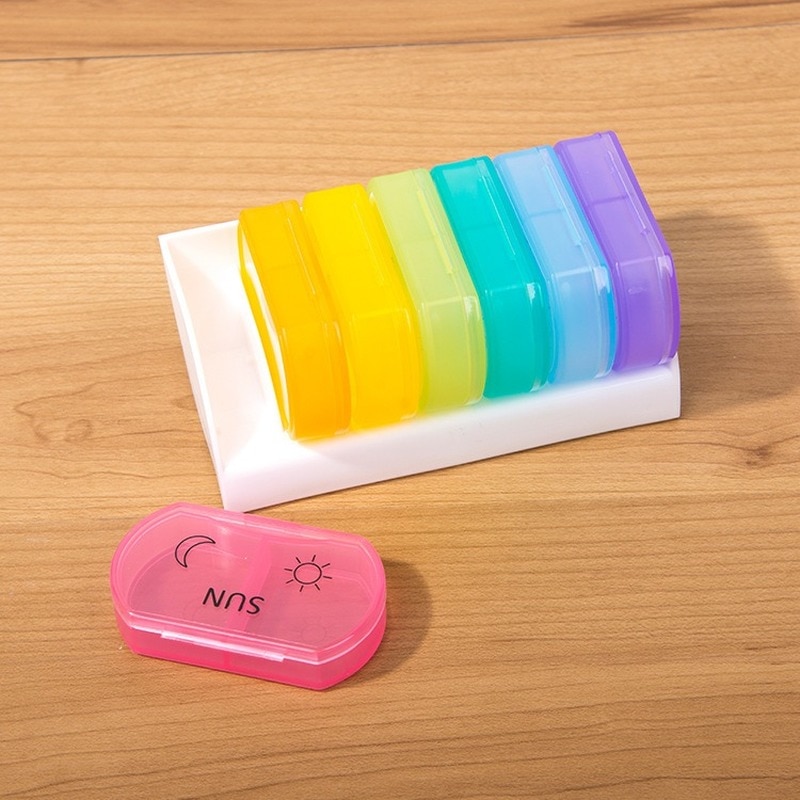 Multi Color Weekly Pill Holder Multi Color Weekly Pill Holder