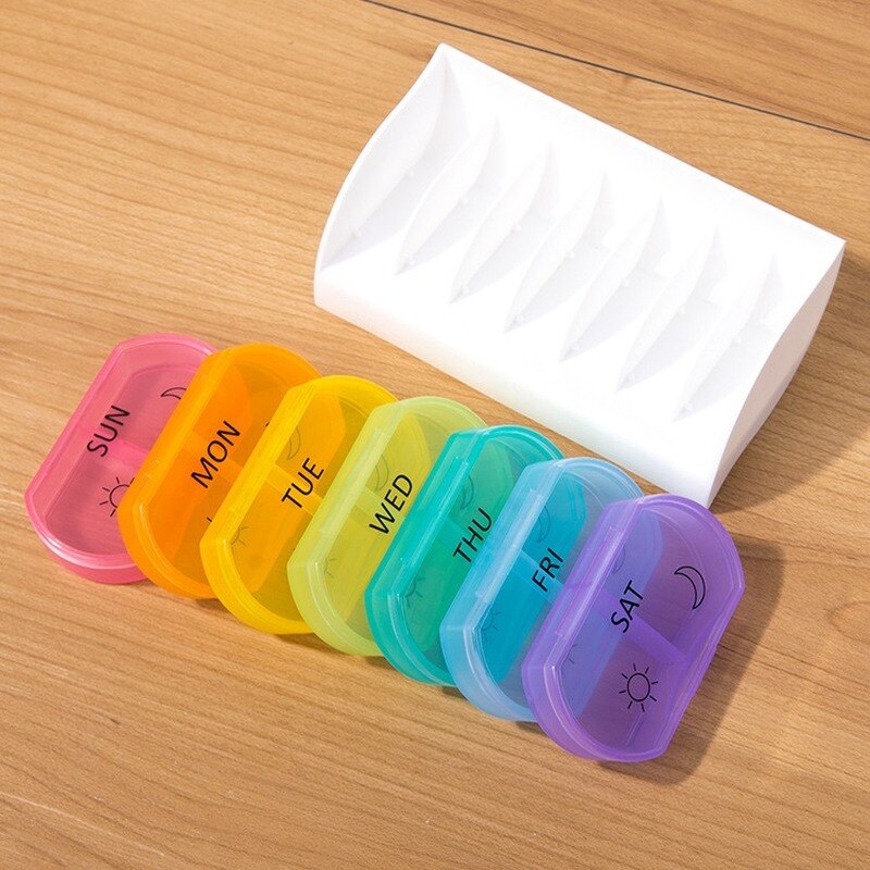 Multi Color Weekly Pill Holder Multi Color Weekly Pill Holder