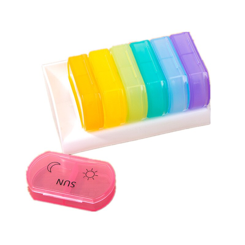 Multi Color Weekly Pill Holder Multi Color Weekly Pill Holder
