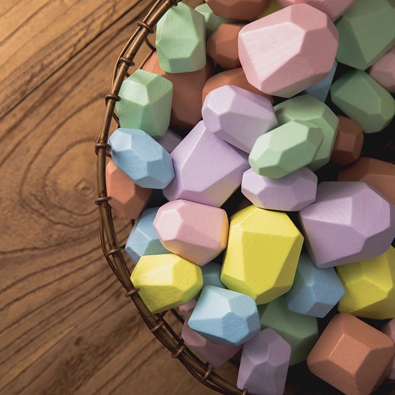 Multi Color Wooden Balancing Stones Multi Color Wooden Balancing Stones