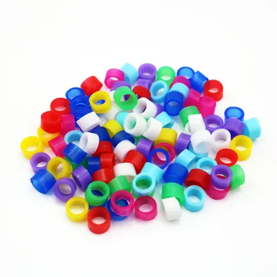 Multi Colored Bird Leg Rings (100 pcs)