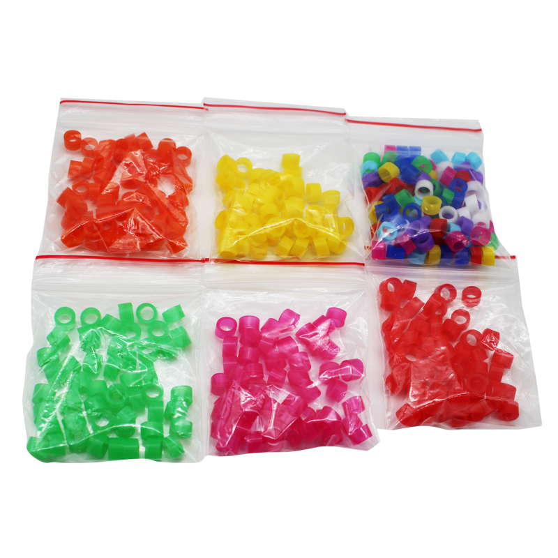 Multi Colored Bird Leg Rings (100 pcs)