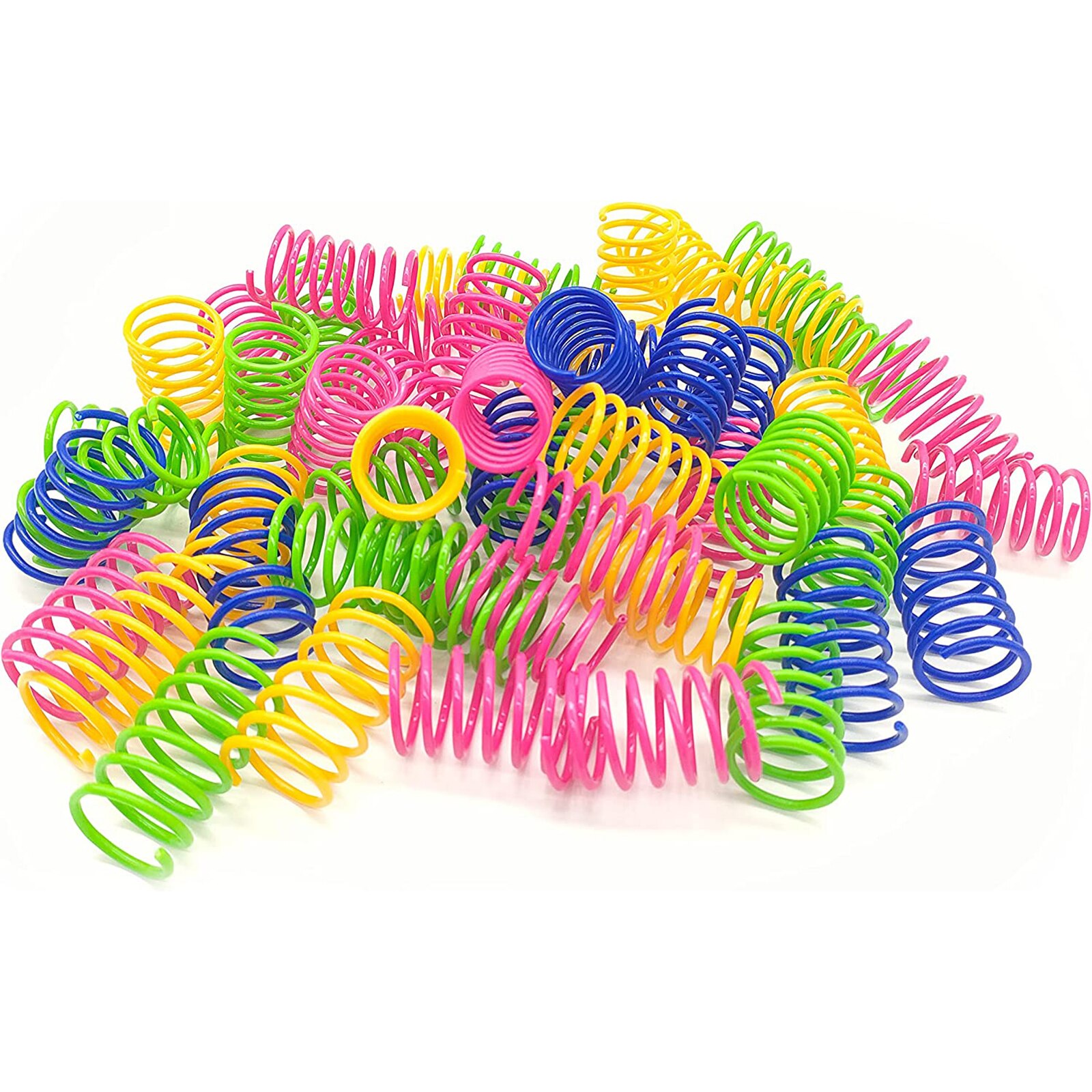Multi-Colored Plastic Springs for Cats (4 pcs)