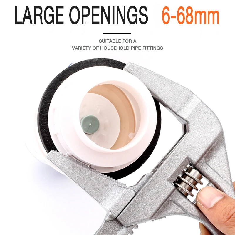 Multi-function Adjustable Wrench Aluminium Alloy Large Open Wrench Universal Spanner Repair Tool for Water Pipe Screw