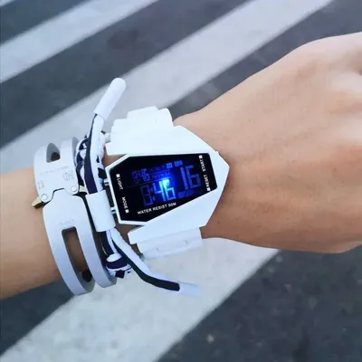 Multi-Function Aircraft Watch Junior High School Students Boys and Girls Sports Electronic Watch Multi-Function Aircraft Watch Junior High School Students Boys and Girls Sports Electronic Watch