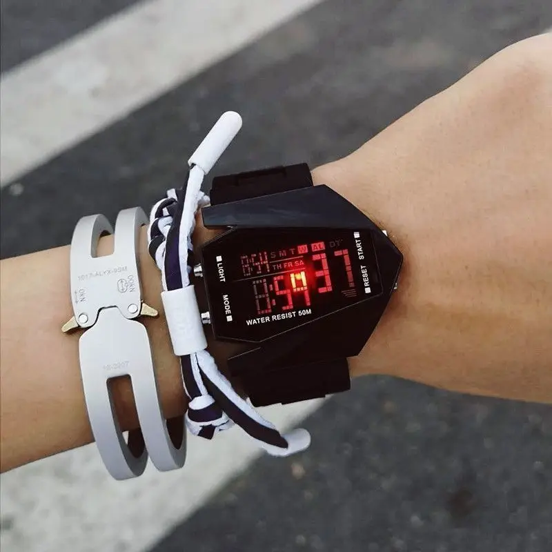 Multi-Function Aircraft Watch Junior High School Students Boys and Girls Sports Electronic Watch Multi-Function Aircraft Watch Junior High School Students Boys and Girls Sports Electronic Watch